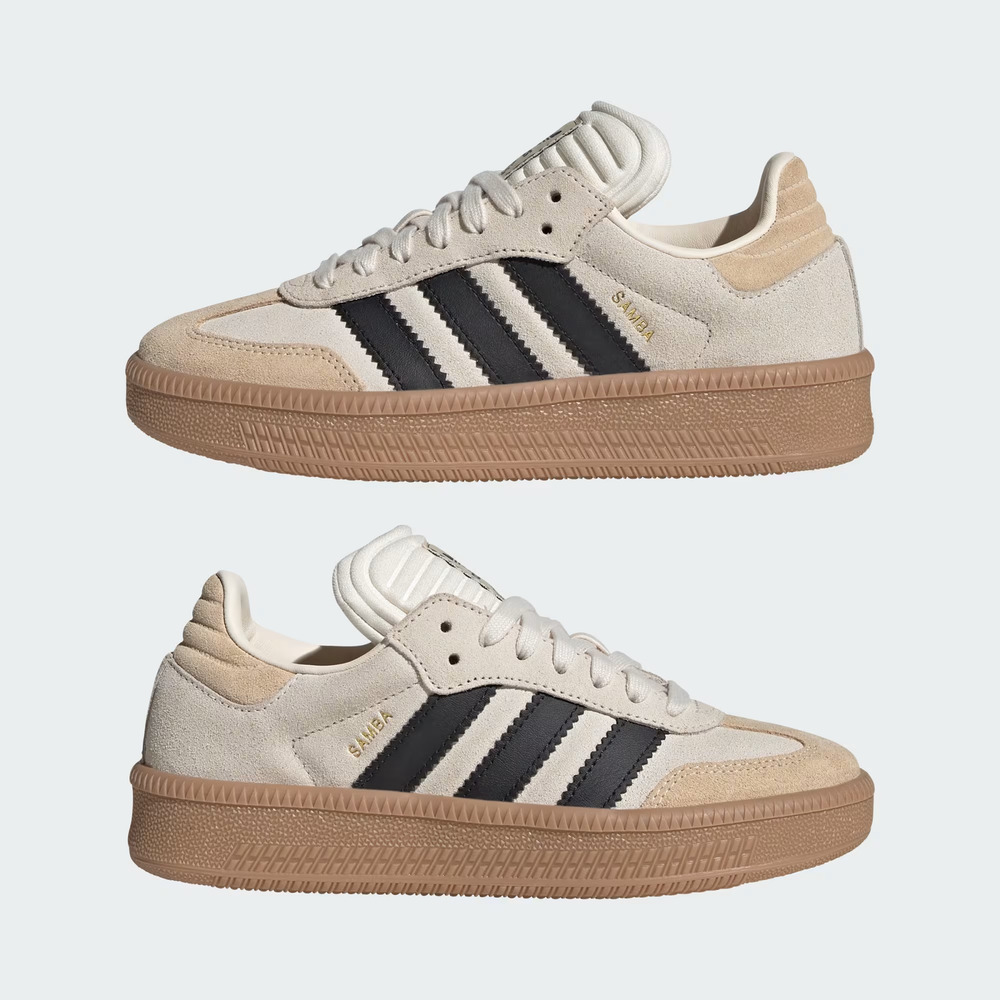 NWT Adidas Samba XLG Suede Trainer Sneaker Wonder White/Core Black/Gum Women 8.5